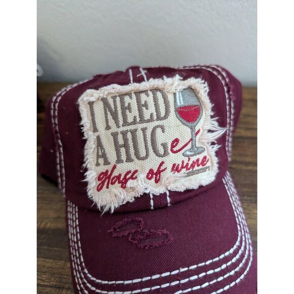 Burgundy I Need a Huge Glass of Wine - Picture 4 of 5